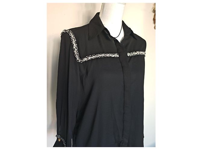 Blusa Zara Nera con Dettagli Testurizzati Nero - vista 12