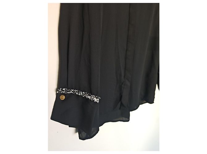 Blusa Zara Nera con Dettagli Testurizzati Nero - vista 4