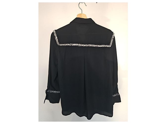 Blusa Zara Nera con Dettagli Testurizzati Nero - vista 9