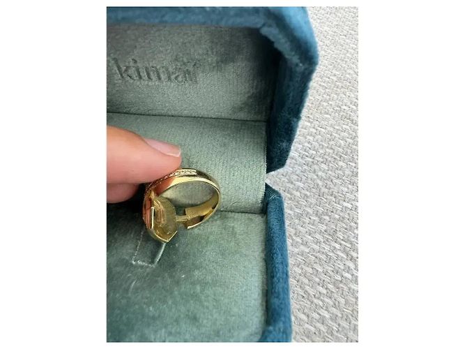 Autre Marque Anello Kimai in oro giallo 18k smeraldo e diamante D'oro Verde - vista 7