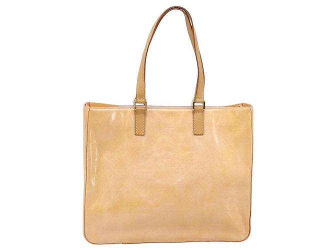Borsa Louis Vuitton Columbus Monogram Vernis Beige - vista 2