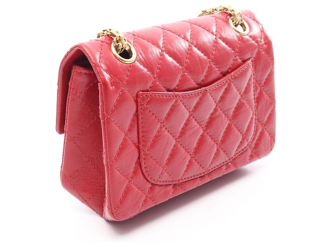 Borsa a tracolla Chanel 2.55 in pelle di vitello rossa Rosso - vista 2