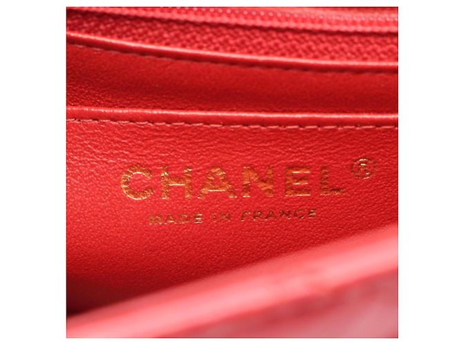 Borsa a tracolla Chanel 2.55 in pelle di vitello rossa Rosso - vista 4