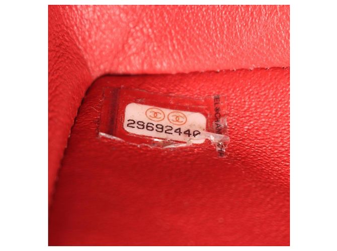 Borsa a tracolla Chanel 2.55 in pelle di vitello rossa Rosso - vista 5
