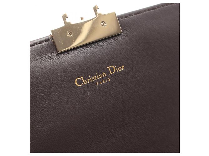 Borsa a mano in pelle dorata Christian Dior D'oro - vista 4