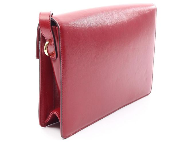 Borsa a tracolla in pelle Gucci Double G Rosso - vista 2