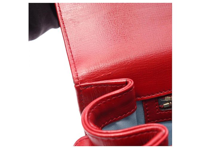 Borsa a tracolla in pelle Gucci Double G Rosso - vista 5