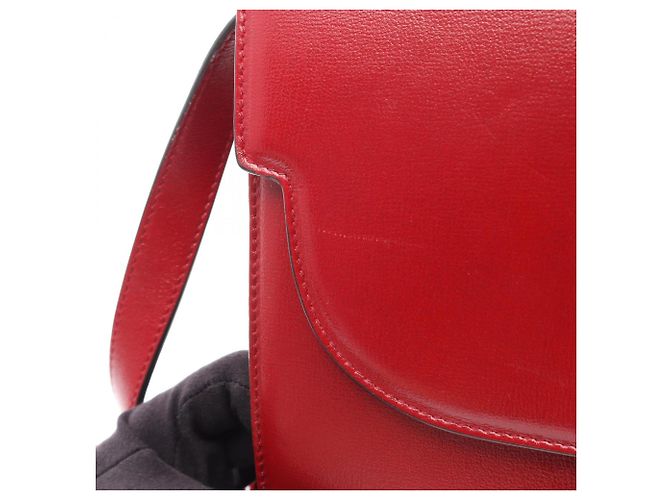 Borsa a tracolla in pelle Gucci Double G Rosso - vista 8