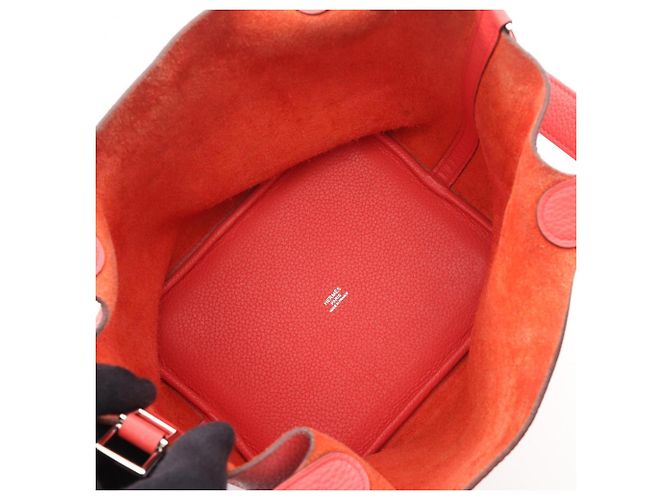 Hermès Borsa Hermes Picotin Lock MM Bougainvillea Rosa - vista 3