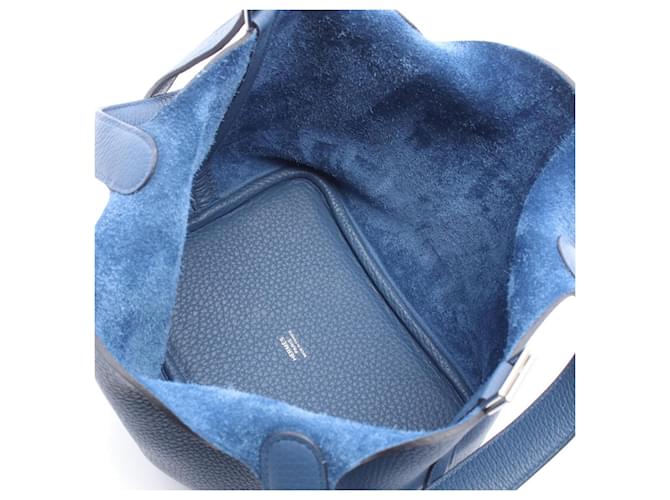 Hermès Borsa Hermes Picotin Lock PM Blu - vista 3
