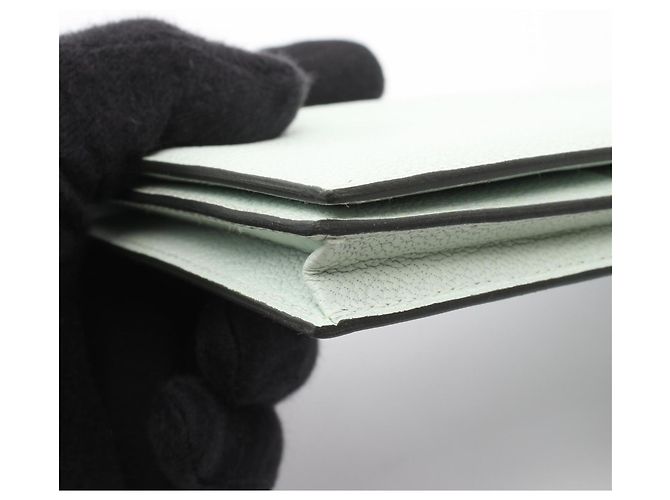 Hermès Hermes Bearn Soufflé Bi-fold Long Wallet Grün - Ansicht 7