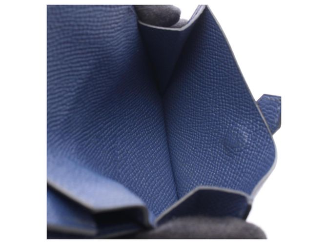 Tarjetero Mini Business Hermès Bearn Azul marino - vista 4