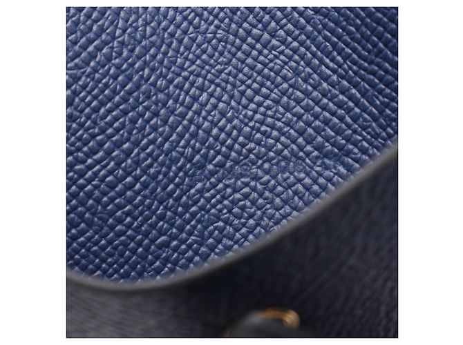 Tarjetero Mini Business Hermès Bearn Azul marino - vista 6