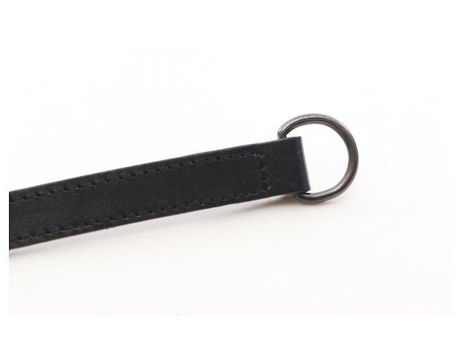 Cintura Chanel in pelle nera e placca con logo in metallo Nero - vista 3