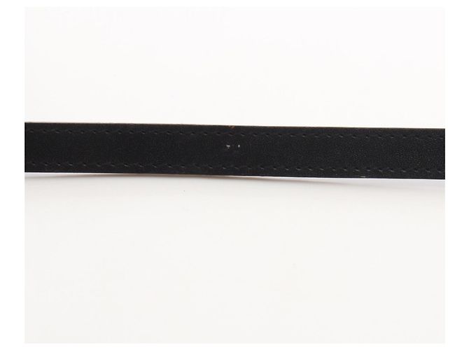 Cintura Chanel in pelle nera e placca con logo in metallo Nero - vista 7