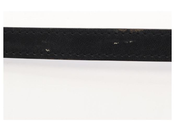 Cintura Chanel in pelle nera e placca con logo in metallo Nero - vista 8
