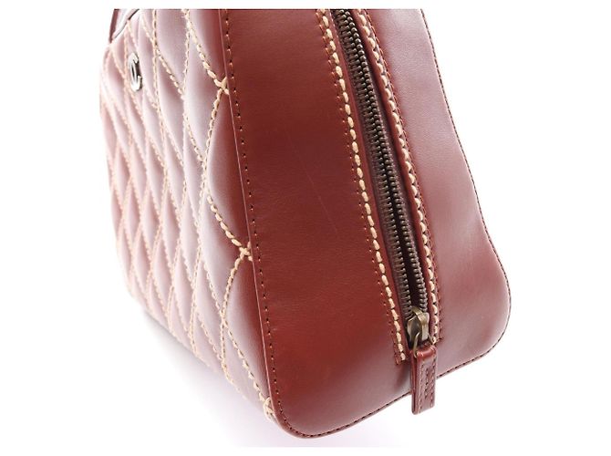 Borsa Chanel Wild Stitch Marrone - vista 10