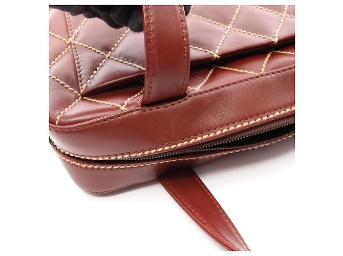 Borsa Chanel Wild Stitch Marrone - vista 12