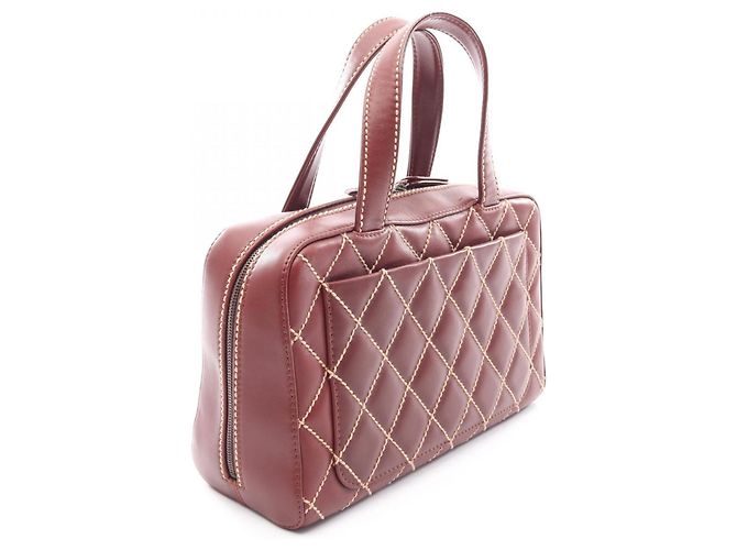 Borsa Chanel Wild Stitch Marrone - vista 2