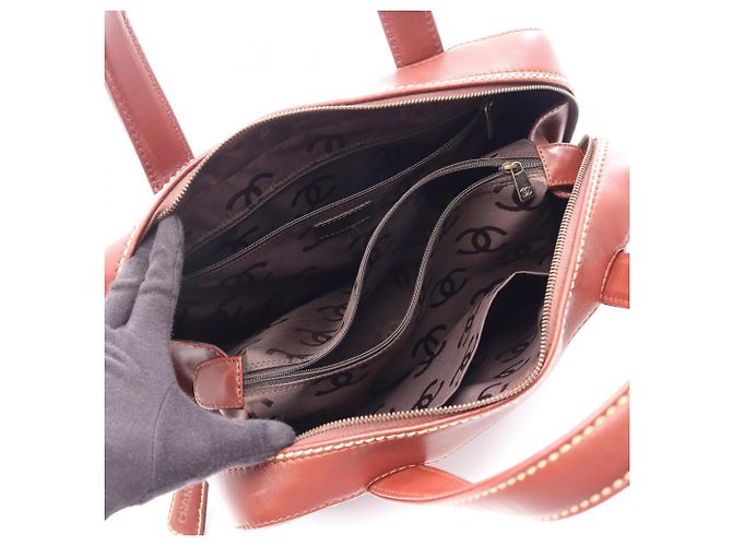 Borsa Chanel Wild Stitch Marrone - vista 3