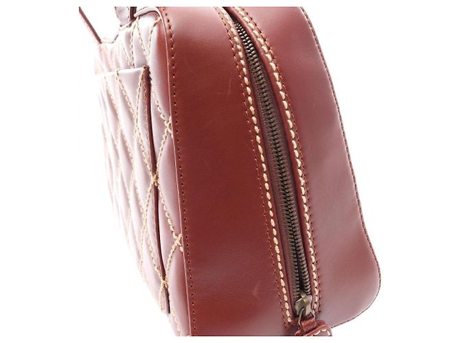 Borsa Chanel Wild Stitch Marrone - vista 7
