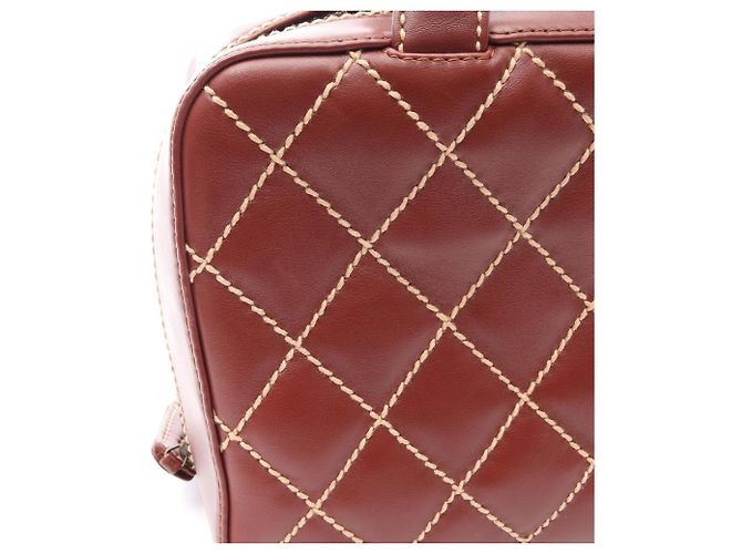 Borsa Chanel Wild Stitch Marrone - vista 9