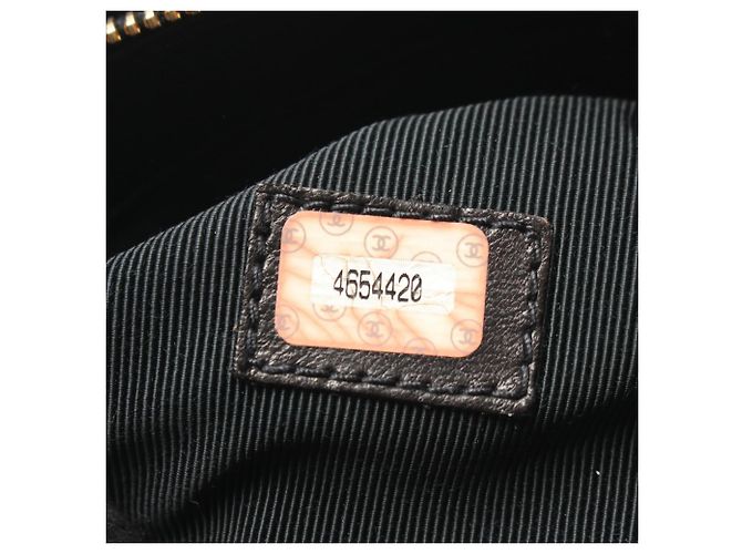 Borsa Tote Chanel in pelle di vitello nera Nero - vista 5