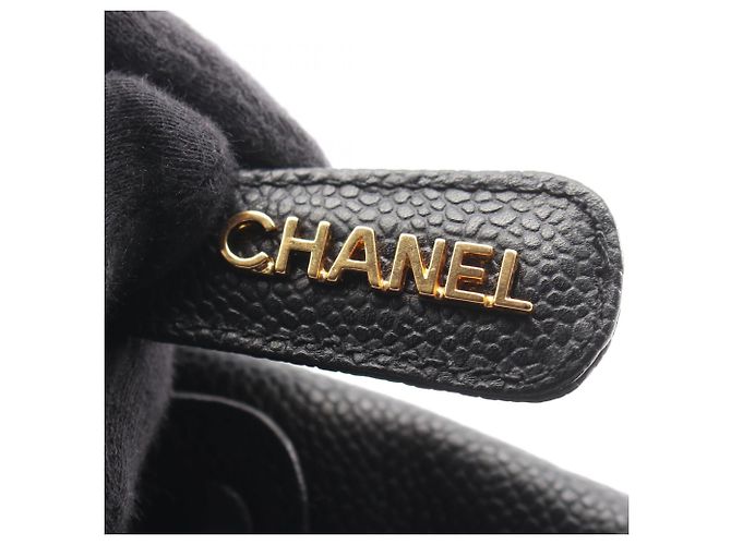 Borsa Tote Chanel in pelle di vitello nera Nero - vista 9