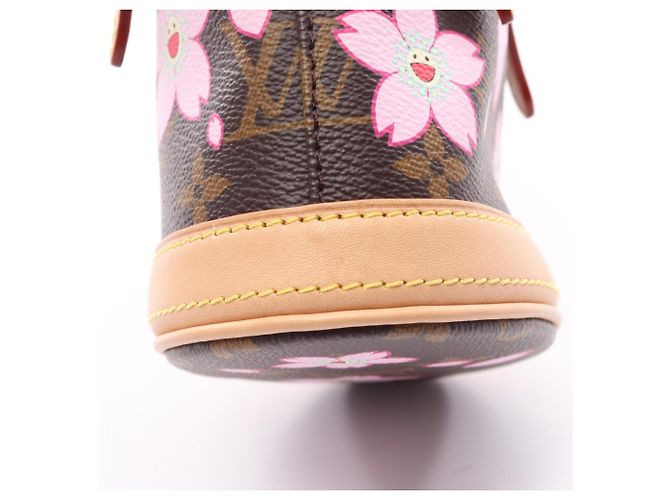 Borsa Louis Vuitton LV x TM Nano Bucket Monogram Cherry Blossom Marrone Multicolore - vista 8