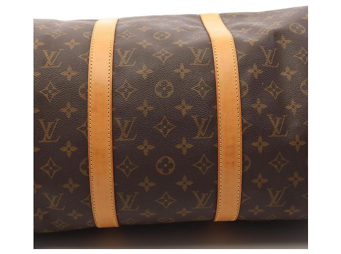 Borsa Boston Louis Vuitton Keepall 50 Monogram Marrone Monogramma - vista 8