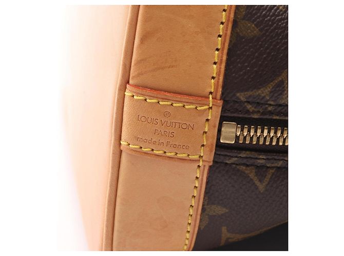 Borsa Louis Vuitton Alma PM Monogram Marrone Monogramma - vista 4