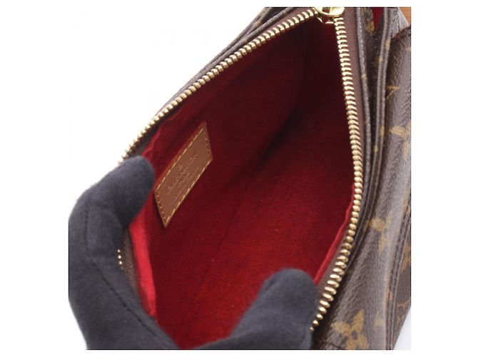 Borsa a Spalla Louis Vuitton Vivacite PM Marrone Monogramma - vista 3