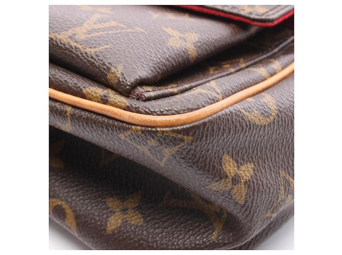 Borsa a Spalla Louis Vuitton Vivacite PM Marrone Monogramma - vista 7