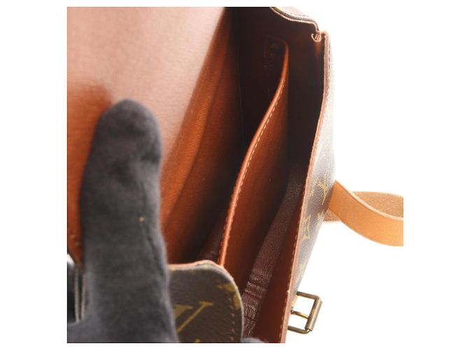 Borsa a Spalla Louis Vuitton Cartouchiere MM Marrone - vista 3