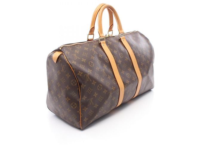 Borsa Boston Louis Vuitton Keepall 45 Monogram Marrone - vista 2
