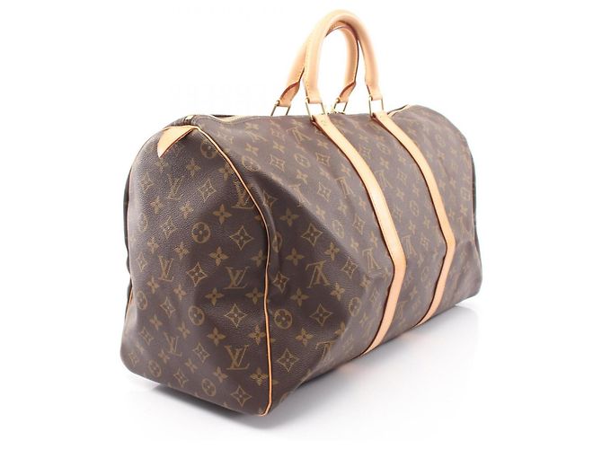 Borsa Boston Louis Vuitton Keepall 50 Marrone - vista 2