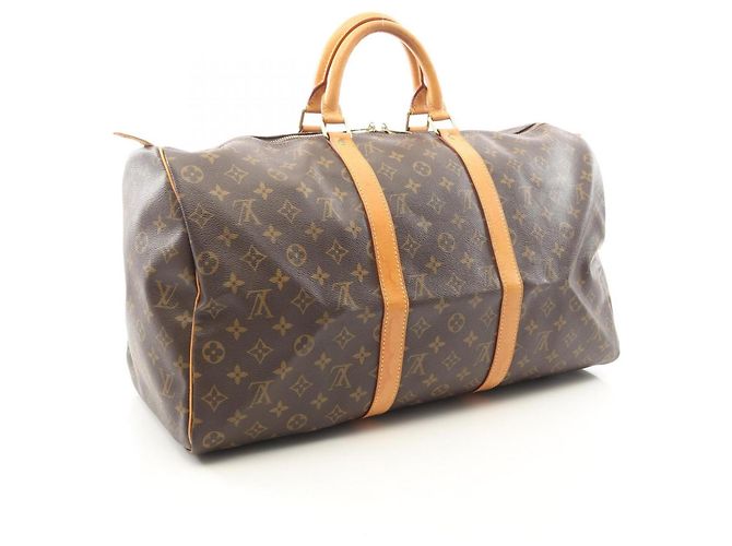Borsa Boston Louis Vuitton Keepall 50 Marrone - vista 2