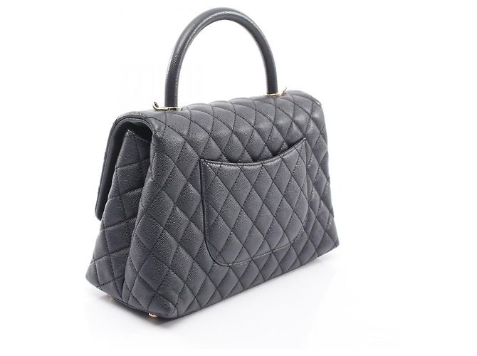 Borsa Chanel Coco Handle 29 Top Flap Blu navy - vista 2