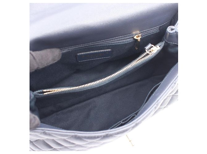 Borsa Chanel Coco Handle 29 Top Flap Blu navy - vista 3