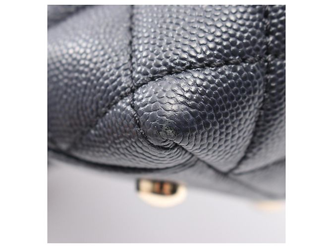 Borsa Chanel Coco Handle 29 Top Flap Blu navy - vista 7