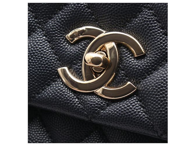 Borsa Chanel Coco Handle 29 Top Flap Blu navy - vista 9