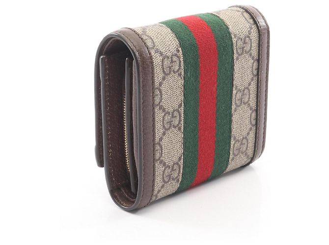 Cartera Bi-fold Ophidia GG Supreme Gucci Castaño Beige - vista 2