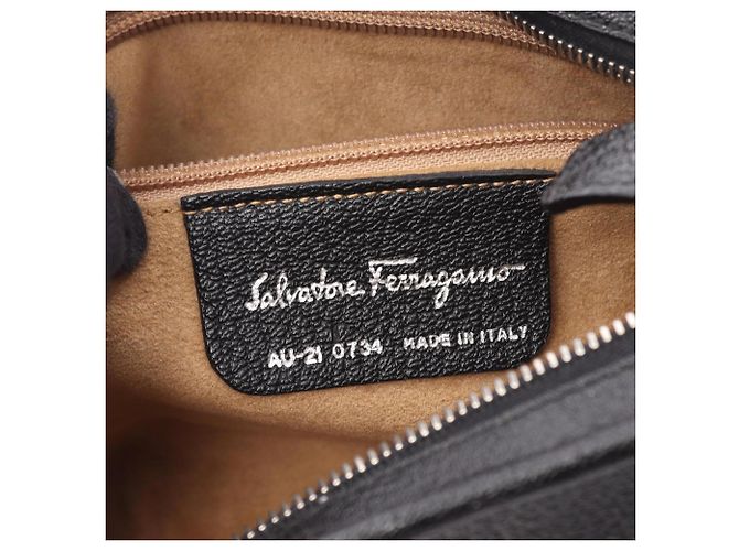Borsa a mano in pelle nera Salvatore Ferragamo Nero - vista 4