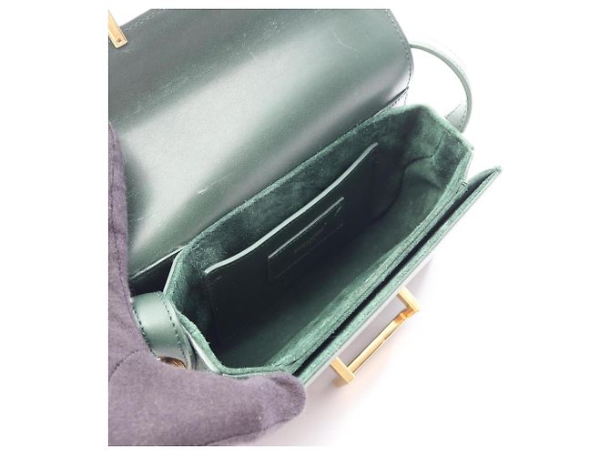 Borsa a Spalla Yves Saint Laurent Classic Loulou Verde - vista 3