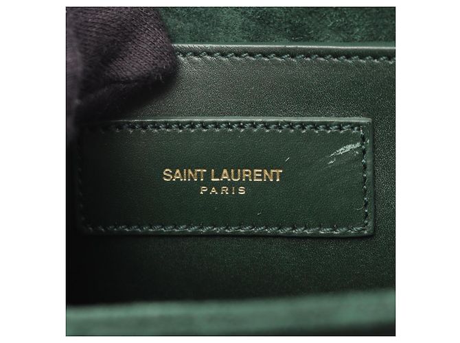 Borsa a Spalla Yves Saint Laurent Classic Loulou Verde - vista 4