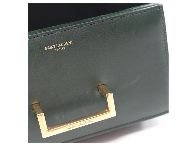 Borsa a Spalla Yves Saint Laurent Classic Loulou Verde - vista 6