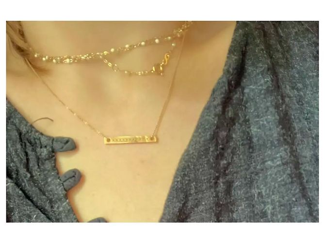 Ginette NY Collana Baguette on Chain in oro giallo 18K D'oro - vista 7