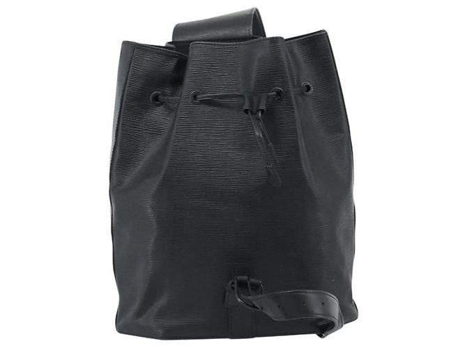 Louis Vuitton Zaino Drawstring Epi Leather Nero - vista 2