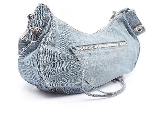 Balenciaga LE CAGOLE Borsa a tracolla con strass Blu - vista 2