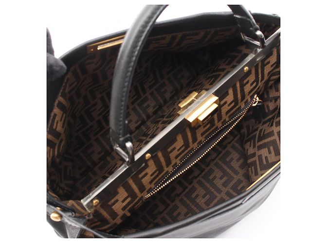 Borsa 2-Way Fendi Peekaboo Large Nero - vista 3